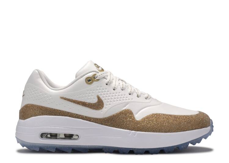 

Кроссовки Nike SWAROVSKI X WMNS AIR MAX 1 GOLF 'GOLD', белый