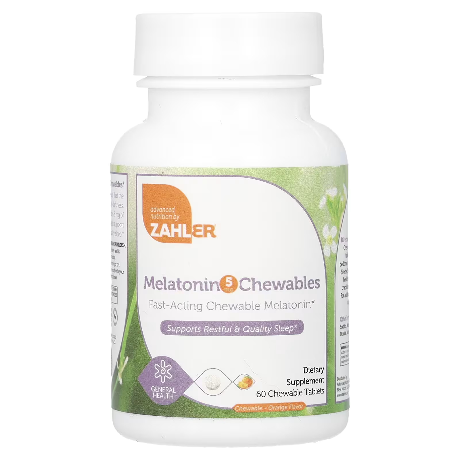 Мелатонин Zahler со вкусом апельсина 5 мг, 60 таблеток