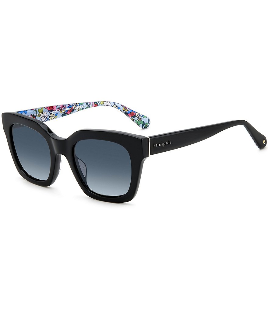 Kate Spade New York Женские черные поляризованные квадратные солнцезащитные очки Camryns, черный