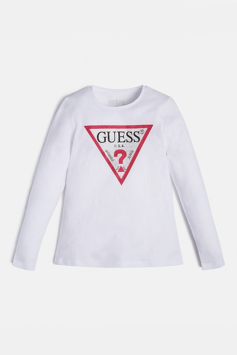

Блузка с декоративными камнями и логотипом Guess, красный