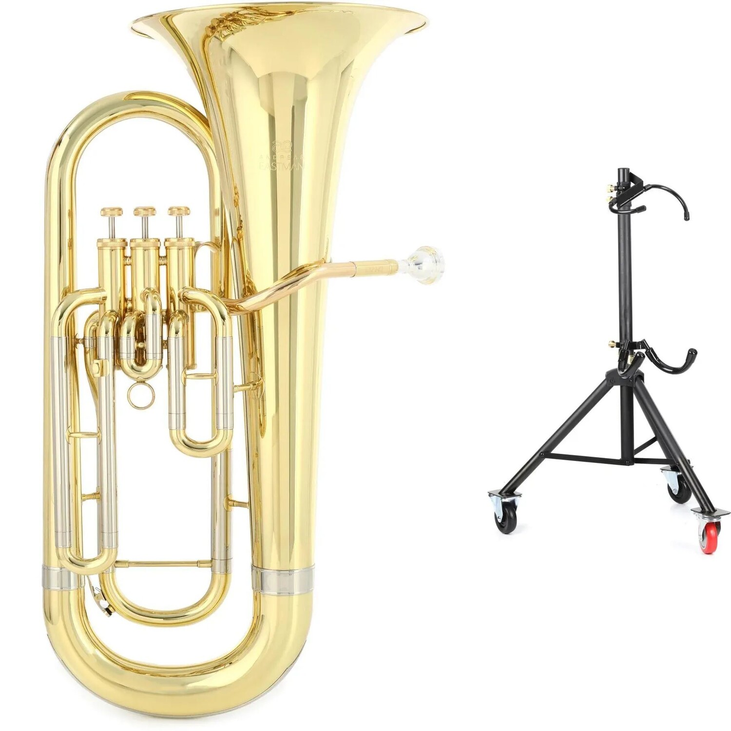 

Новый студенческий эуфониум Eastman EEP321 с подставкой — прозрачный лак