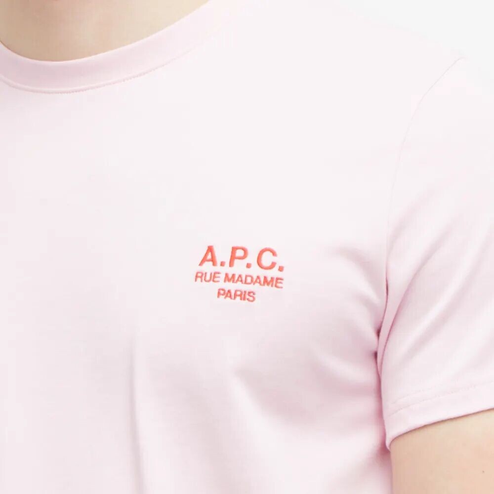 

A.P.C. Футболка raymond с вышитым логотипом, розовый