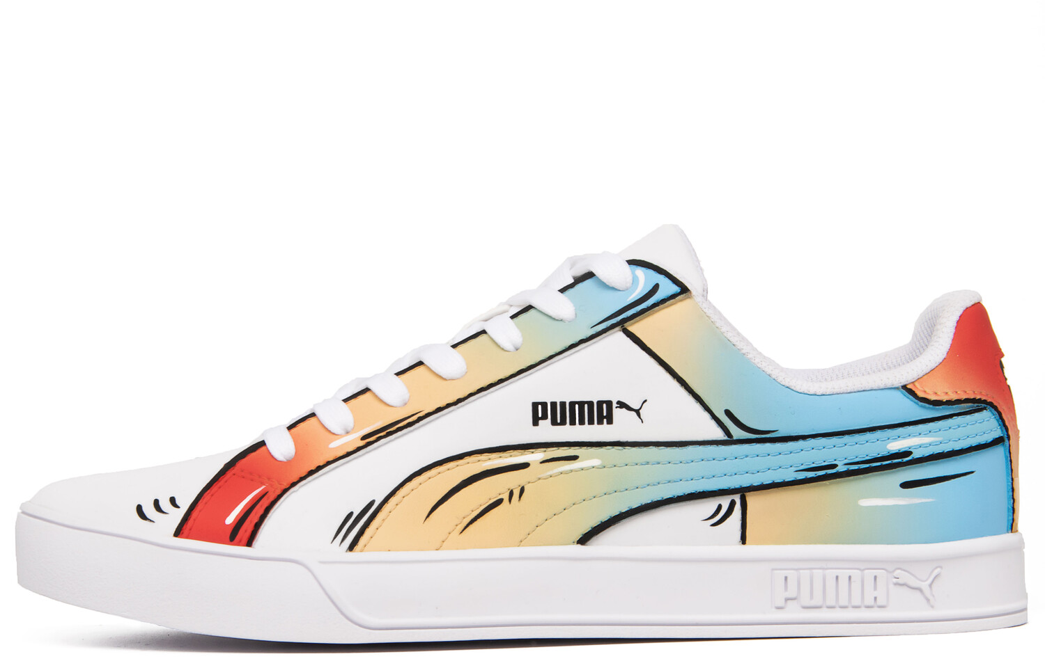 

Кроссовки Puma Smash Vulc Skateboarding Shoes Unisex Low-top Red/Orange/Blue, белый