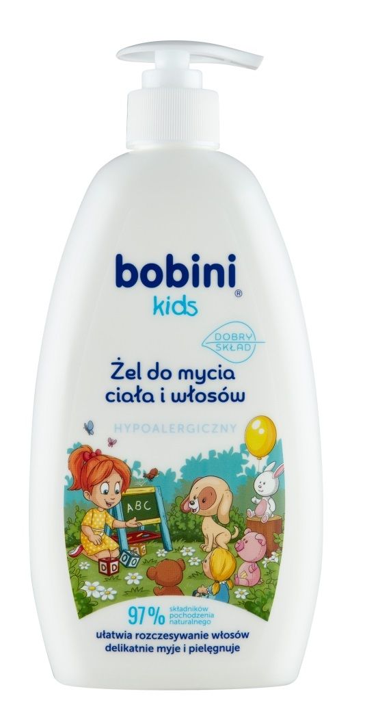 цена Bobini Kids гель для мытья тела и волос детский, 500 ml