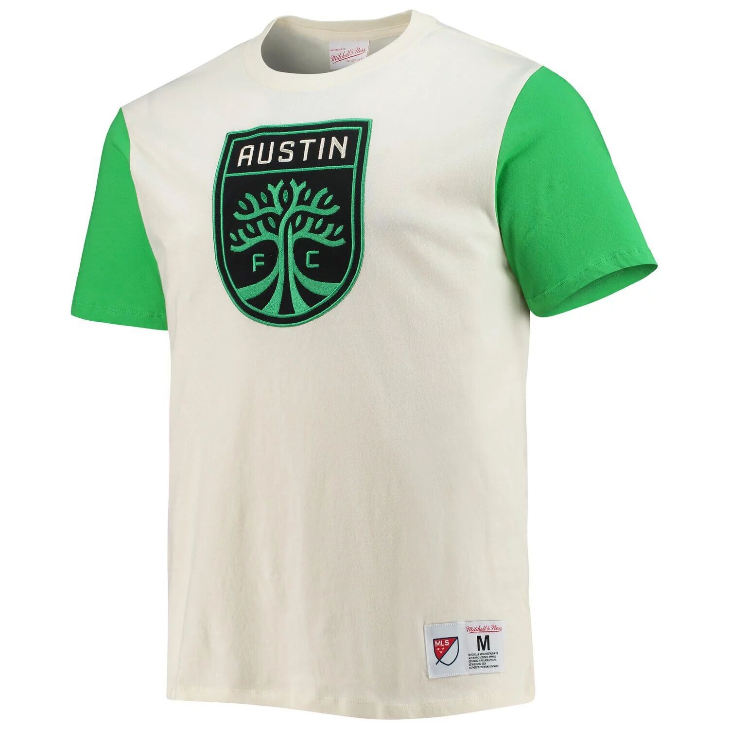 

Мужская футболка с цветными блоками Mitchell & Ness Cream Austin FC