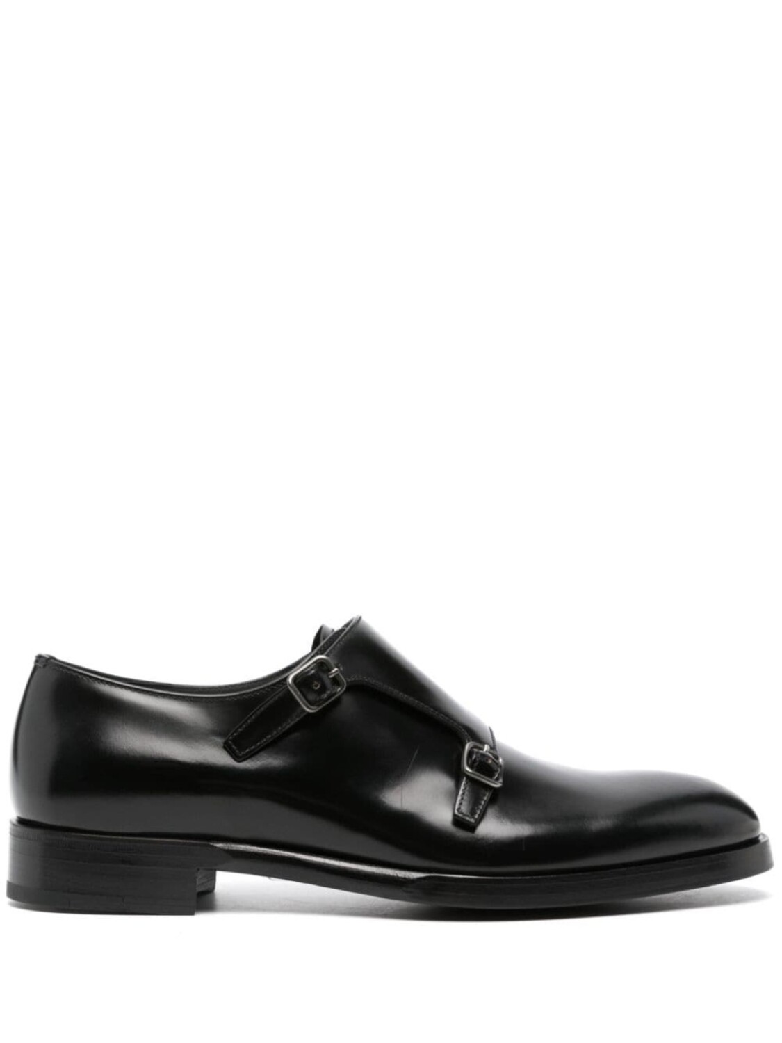 Prada мокасины с двойной пряжкой, черный