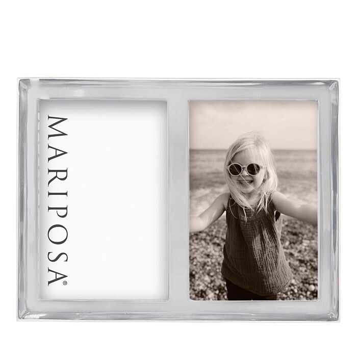 

Двойная фоторамка Mariposa размером 4 x 6 дюймов, серебряный
