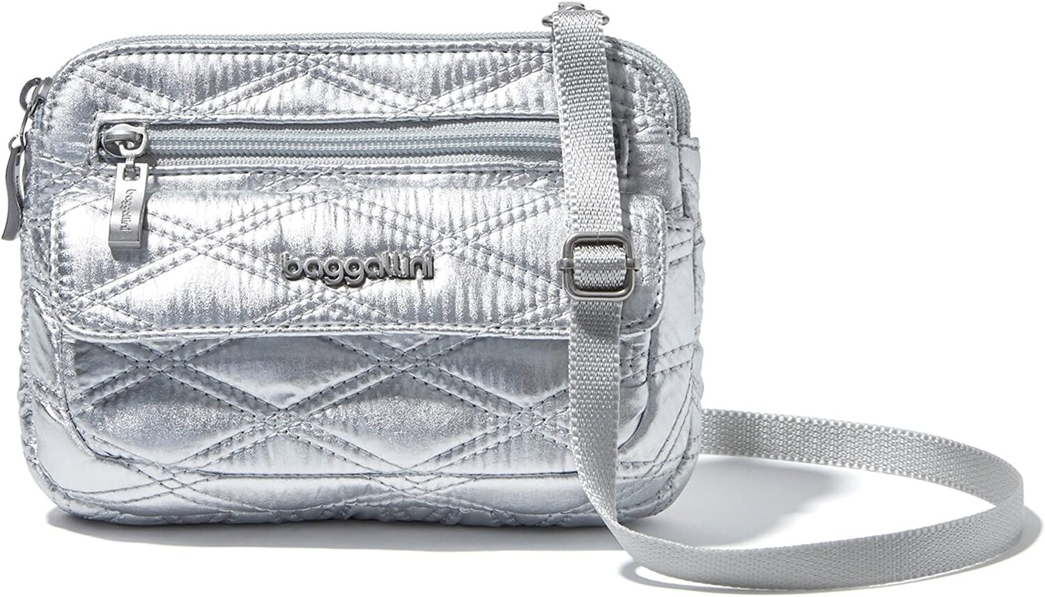 

Сумка Modern Everywhere Mini Baggallini, цвет Silver Metallic Quilt