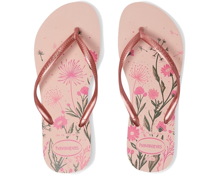 

Сандалии Havaianas Slim Organic Flip Flop Sandal, цвет Ballet Rose/Golden Blush/Rosa