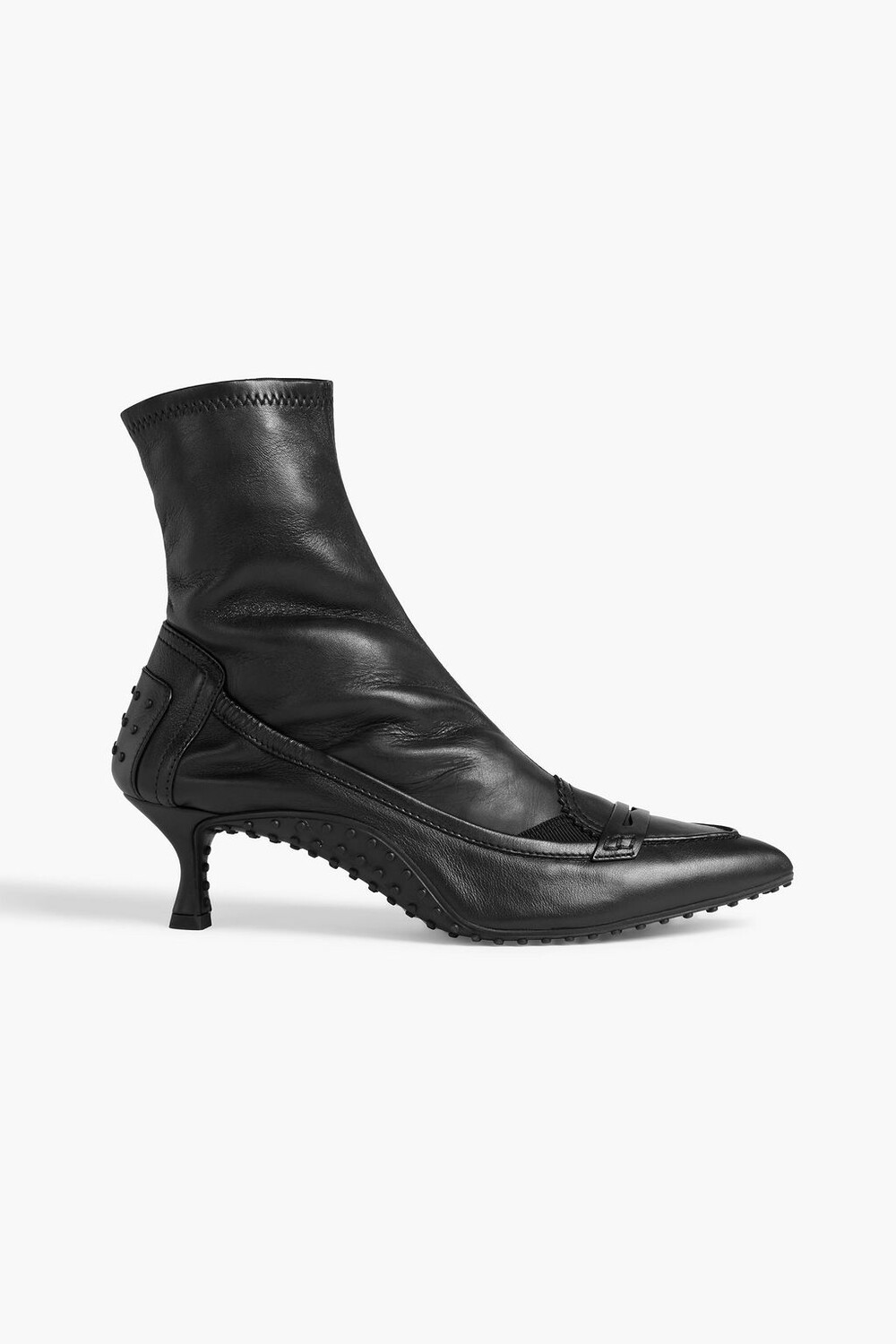 

Ботильоны из эластичной кожи с отделкой в рубчик Alessandro Dell'Acqua, черный