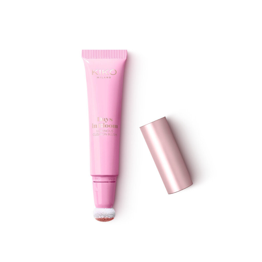 

KIKO Milano, Days In Bloom Luminous Cushion Blush, Осветляющие жидкие румяна со спонжем-аппликатором, оттенок 03 Elegant Pink, 14 мл
