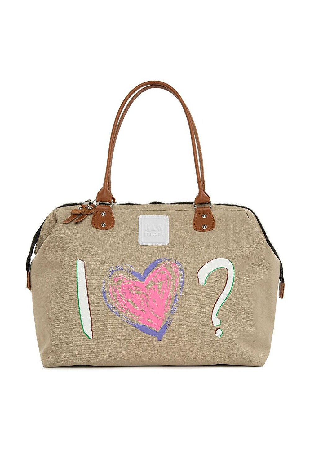 

Сумка на плечо с принтом Love Bagmori, норка