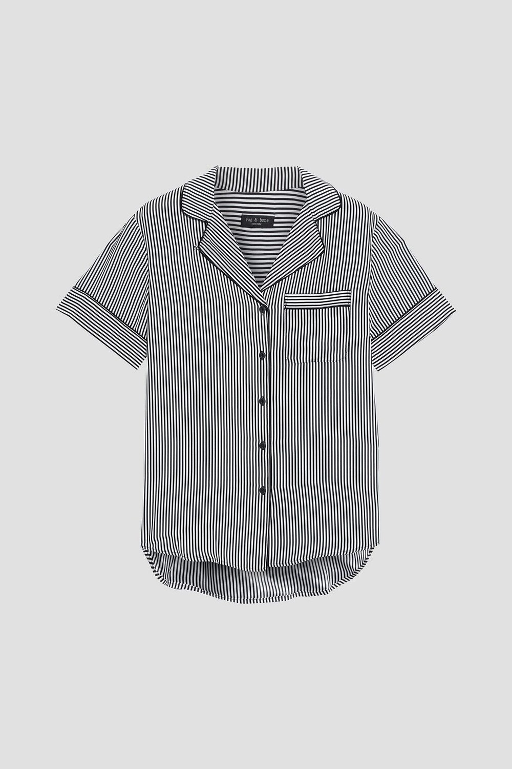 

Полосатая рубашка из шелкового крепдешина RAG & BONE, белый
