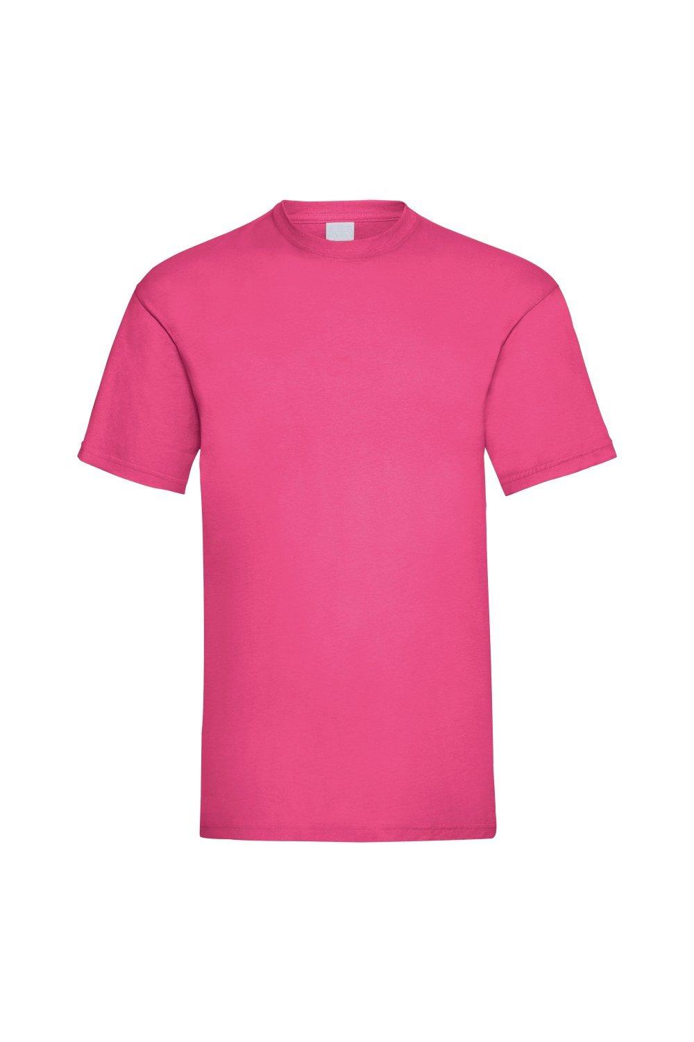 Повседневная футболка Value с короткими рукавами Universal Textiles, розовый футболка мужская котмаркот серый меланж