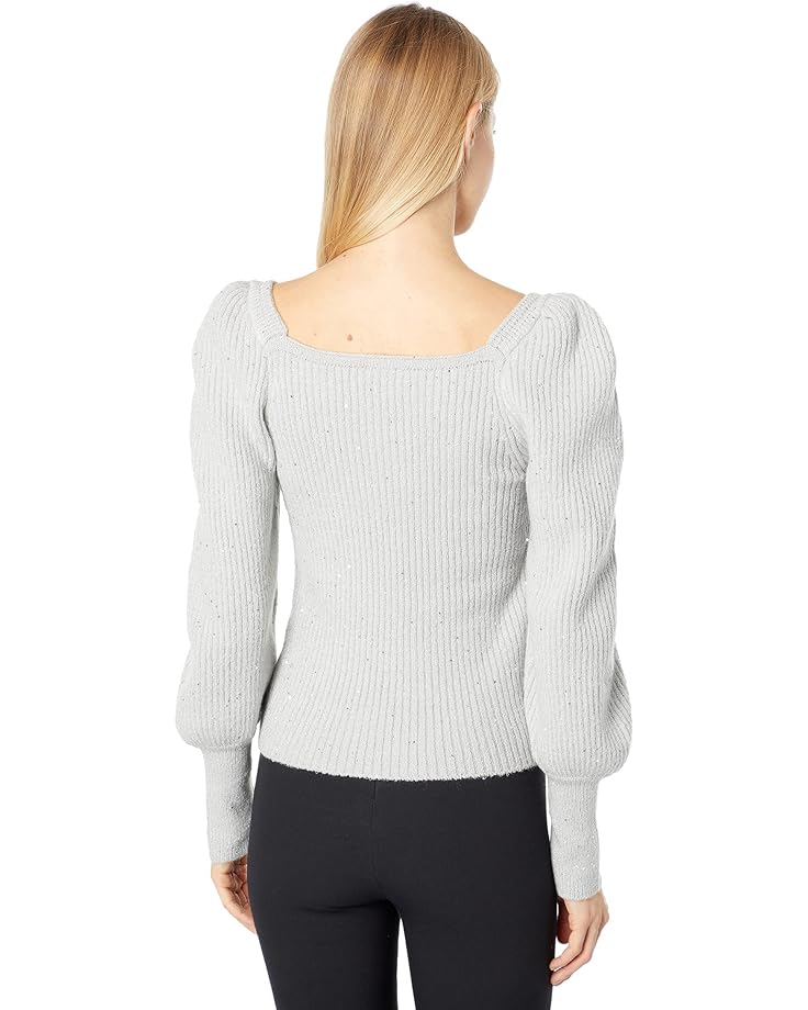 цена Свитер 1.STATE Long Sleeve Square Neck Sweater, цвет Silver Heather