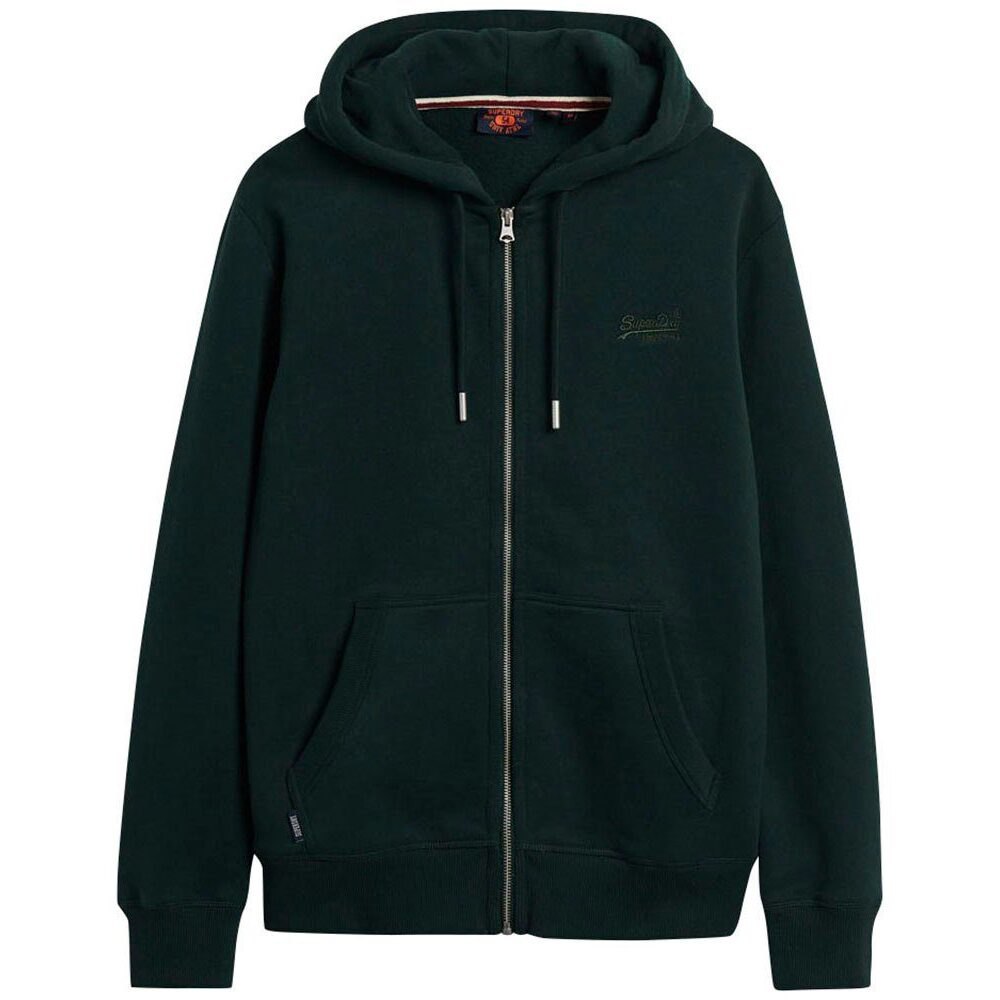 

Толстовка Superdry Essential Logo Full Zip, зеленый