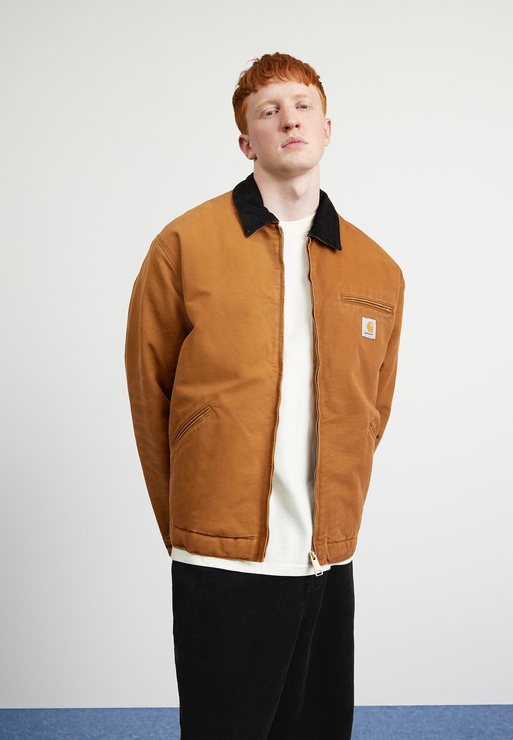 

Куртка Carhartt WIP DETROIT JACKET, цвет deep brown/black aged canvas