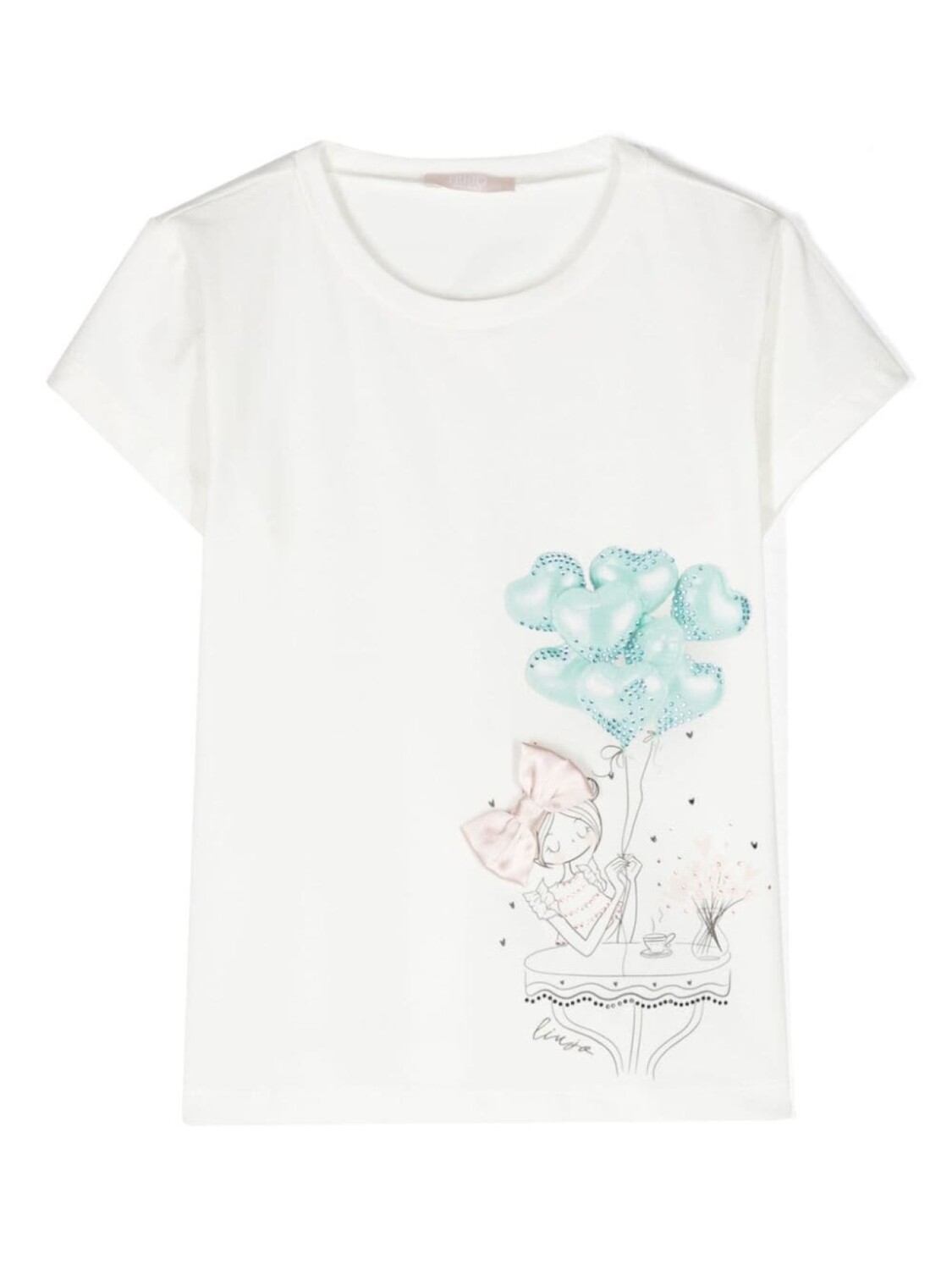 

Liu Jo Kids футболка с графичным принтом, белый