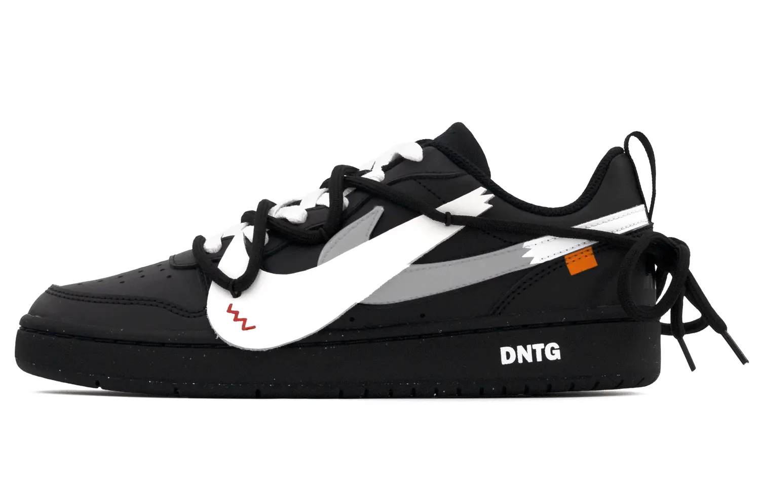 

Кроссовки Nike Court Borough Skateboarding Shoes Women's Low-top White, черный