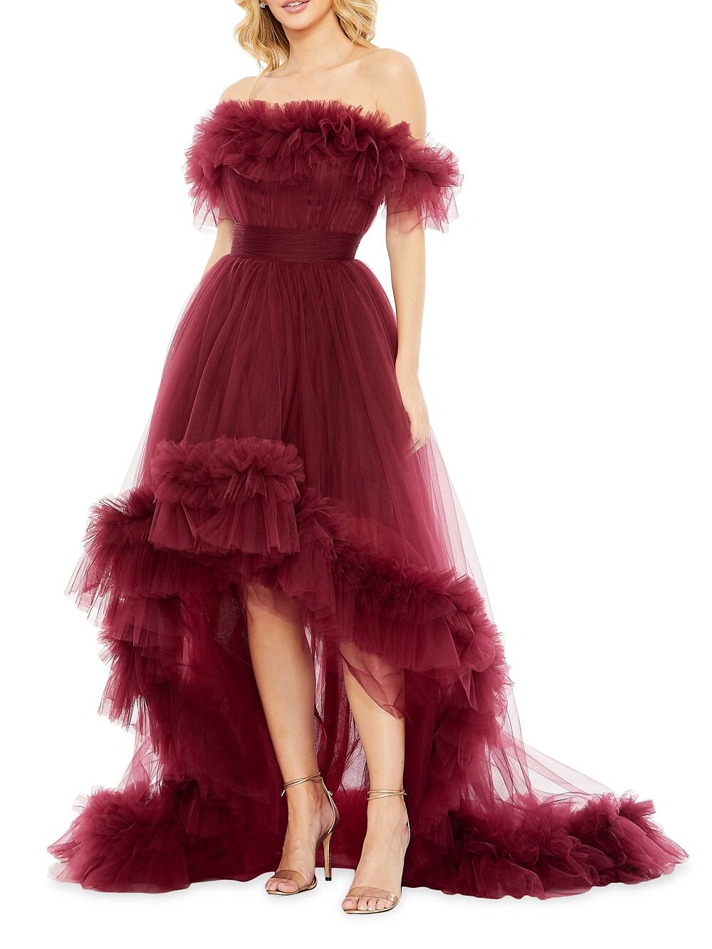 

Платье Hi-Lo из тюля Mac Duggal