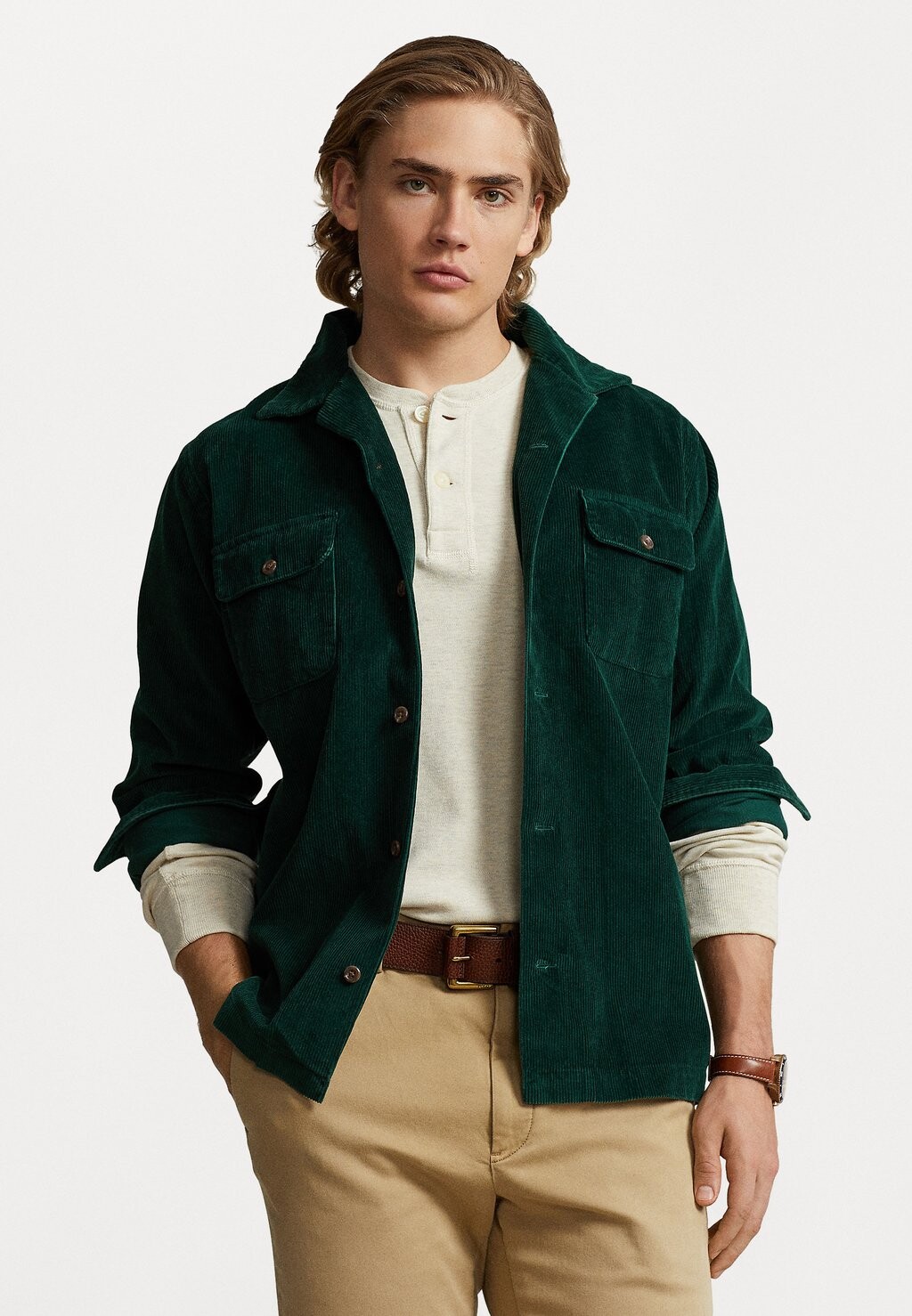 

Рубашка СПОРТИВНАЯ ФУТБОЛКА С ДЛИННЫМ РУКАВОМ Polo Ralph Lauren, охотничий клуб зеленый
