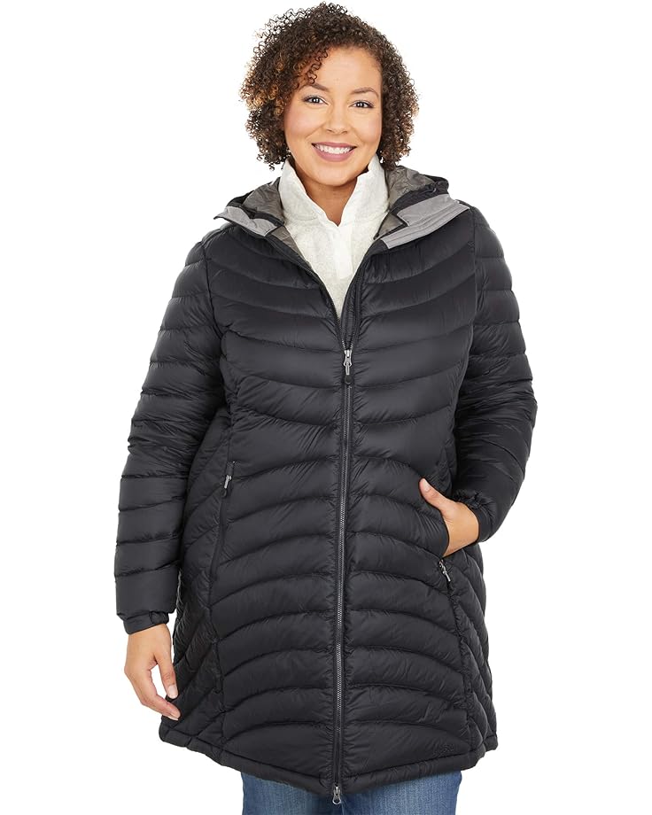 

Пальто L.L.Bean Plus Size Ultralight 850 Down Hooded, черный