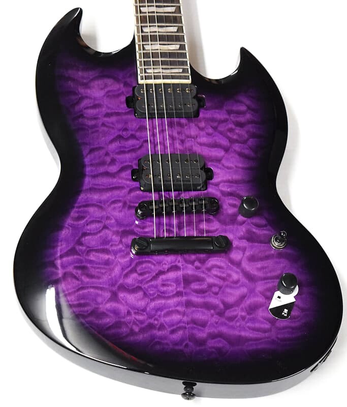 

Электрогитара ESP LTD Deluxe Viper 1000 QM See Thru Purple Sunburst