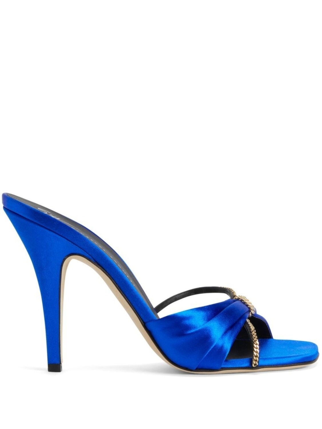

Giuseppe Zanotti атласные босоножки Symonne 105, синий