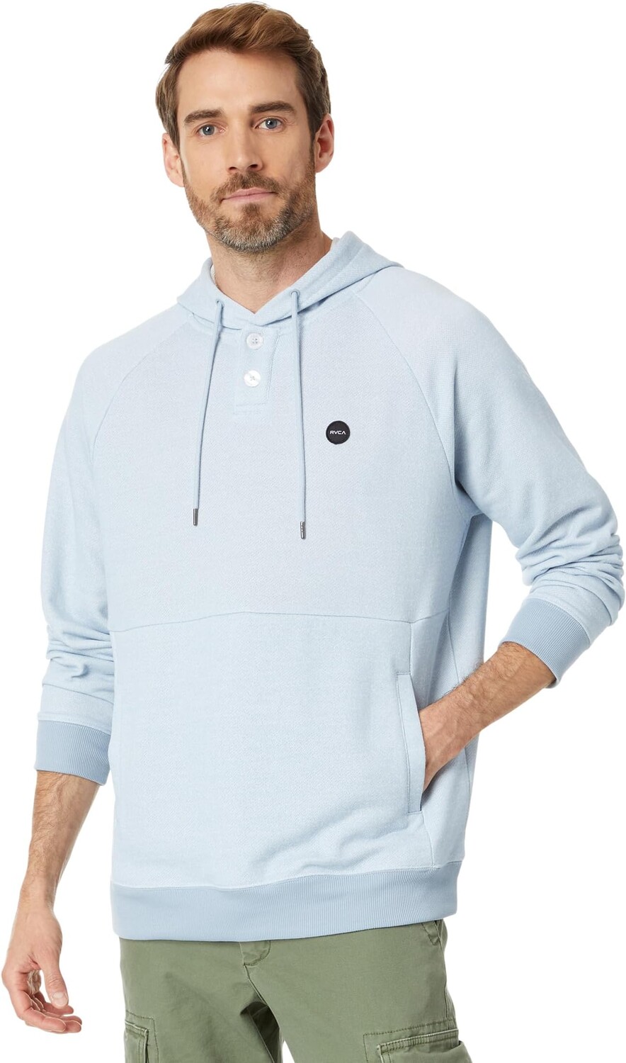 

Пуловер с капюшоном Port 2 RVCA, цвет Powder Blue