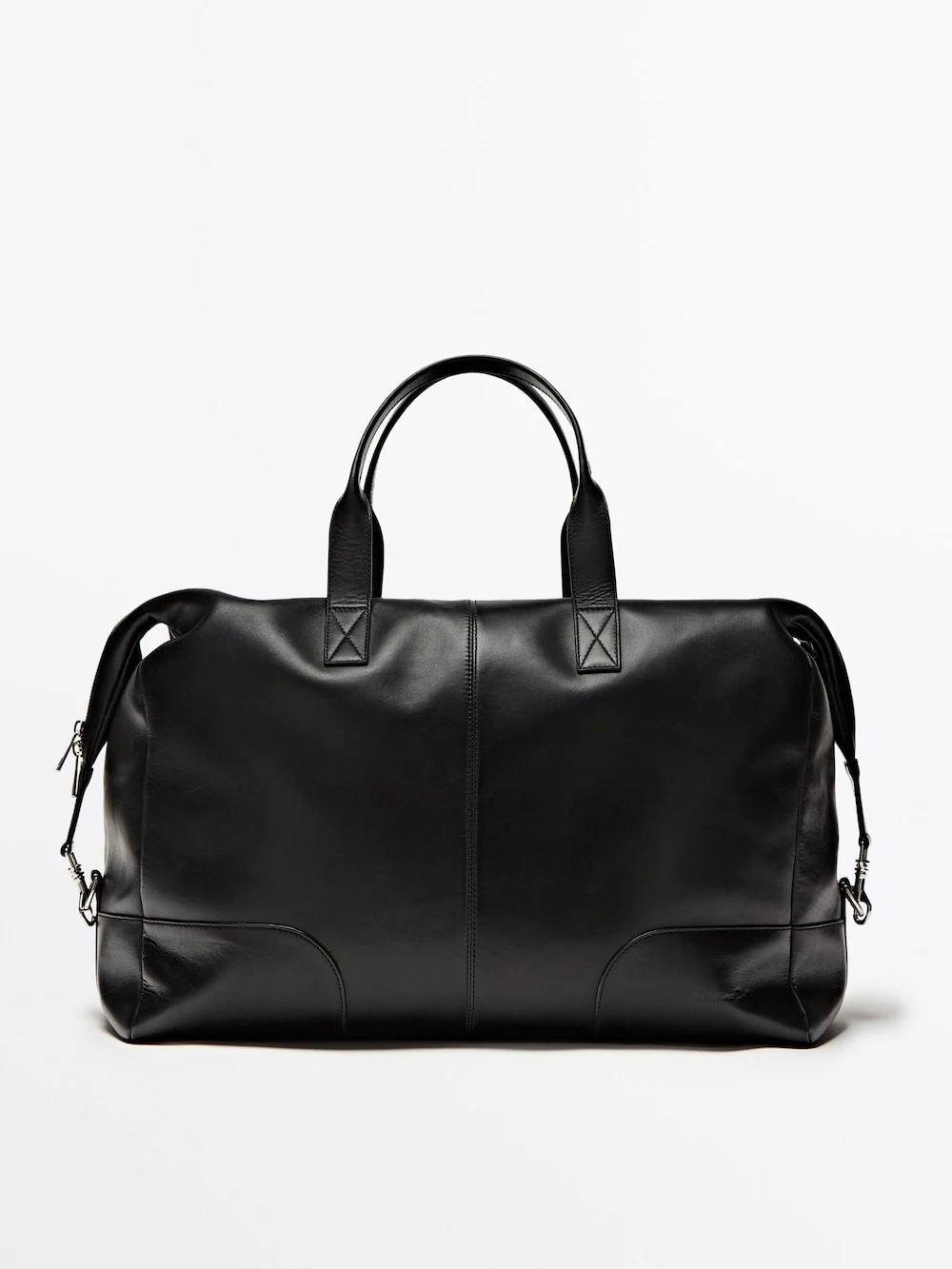

Кожаная сумка для боулинга Massimo Dutti, черный