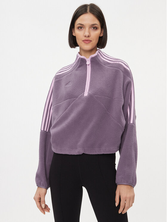 Флисовая куртка свободного кроя Adidas, фиолетовый