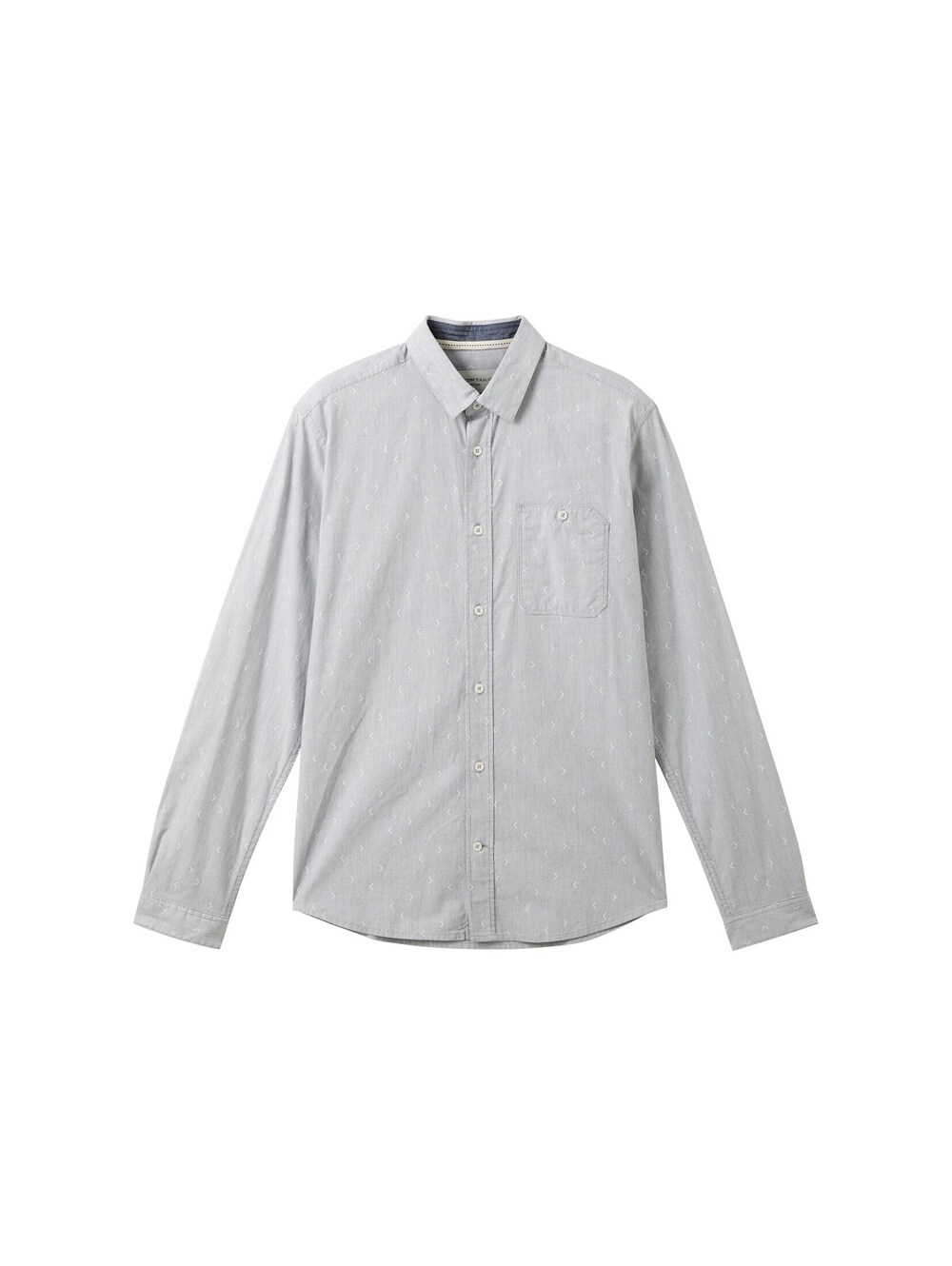 Рубашка на пуговицах стандартного кроя Tom Tailor, серый рубашка узкого кроя на пуговицах tom tailor denim бежевый