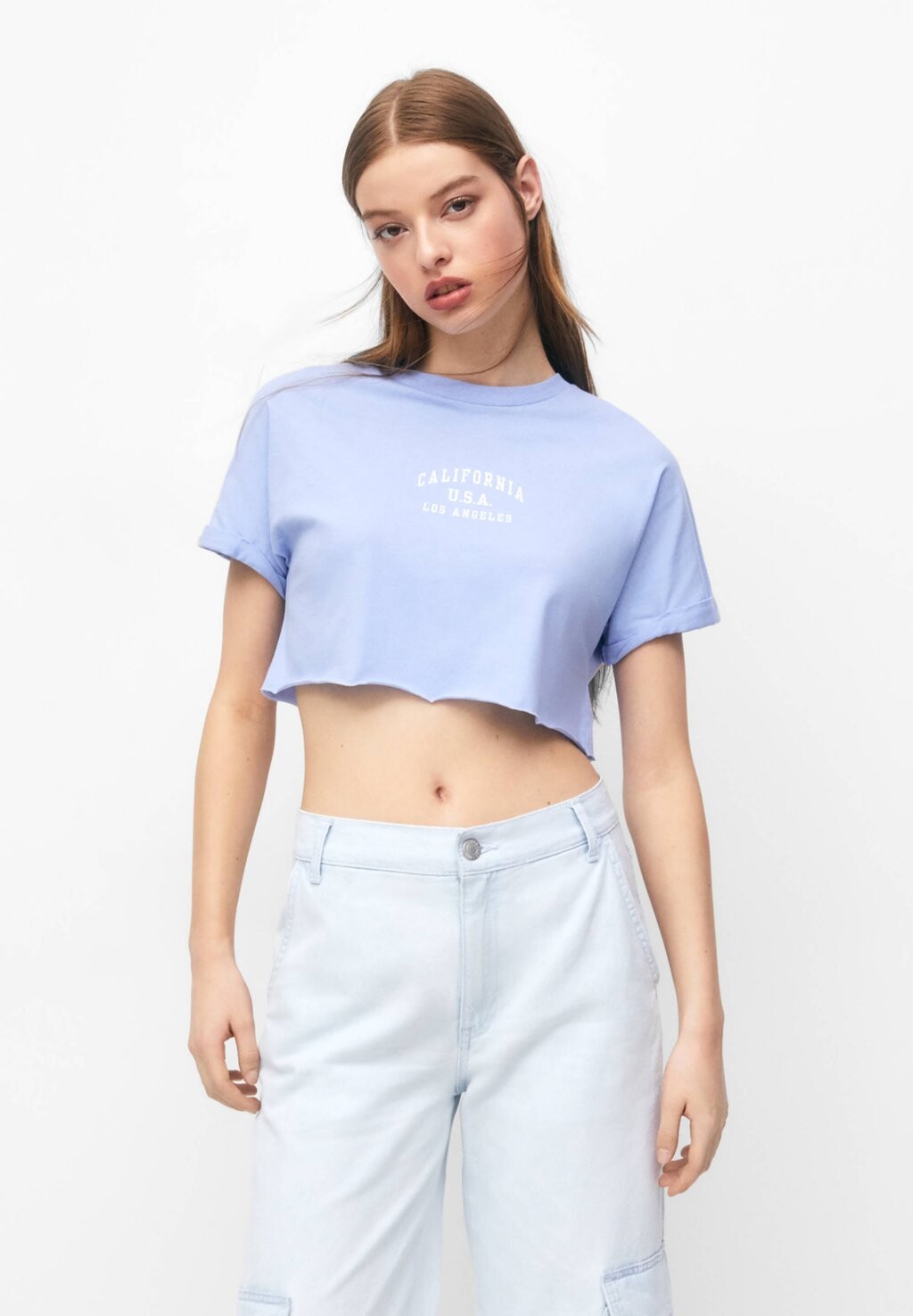 

Футболка с принтом PULL&BEAR, синий