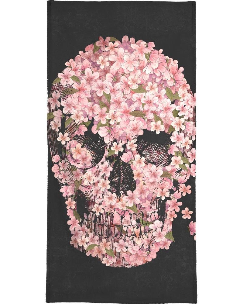 

Полотенце для ванной Juniqe A beautiful death, цвет Rosa & Schwarz