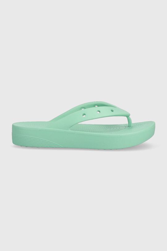 Классические шлепанцы на платформе Crocs, бирюзовый