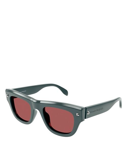 

Квадратные солнцезащитные очки с заклепками Spike, 51 мм Alexander McQUEEN, цвет Gray