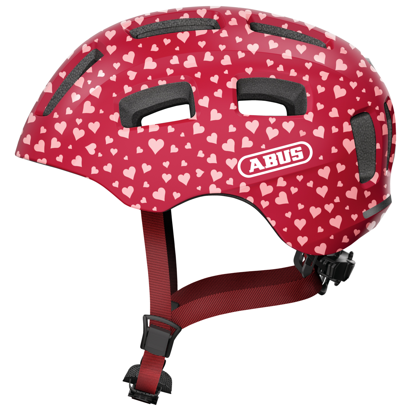 цена Велосипедный шлем Abus Kid's Youn I 2 0, цвет Cherry Heart