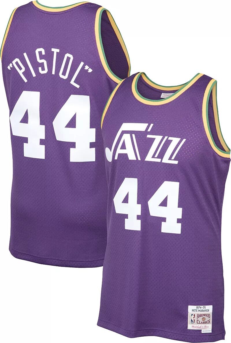 

Мужская майка Mitchell & Ness Utah Jazz Pete Maravich # 44 Swingman