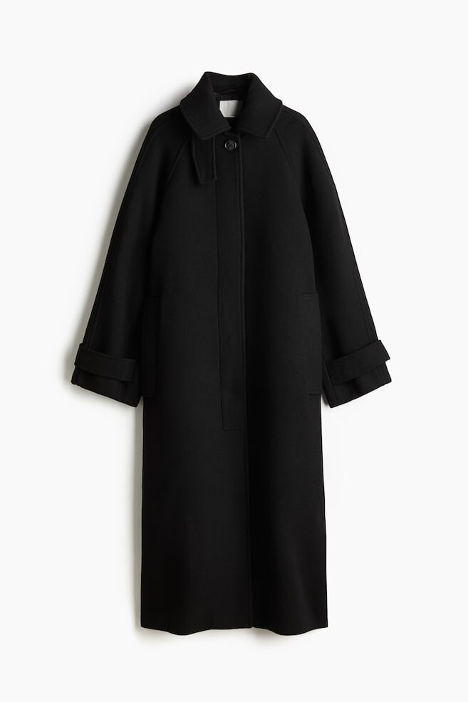 

Пальто макси оверсайз H&M, черный