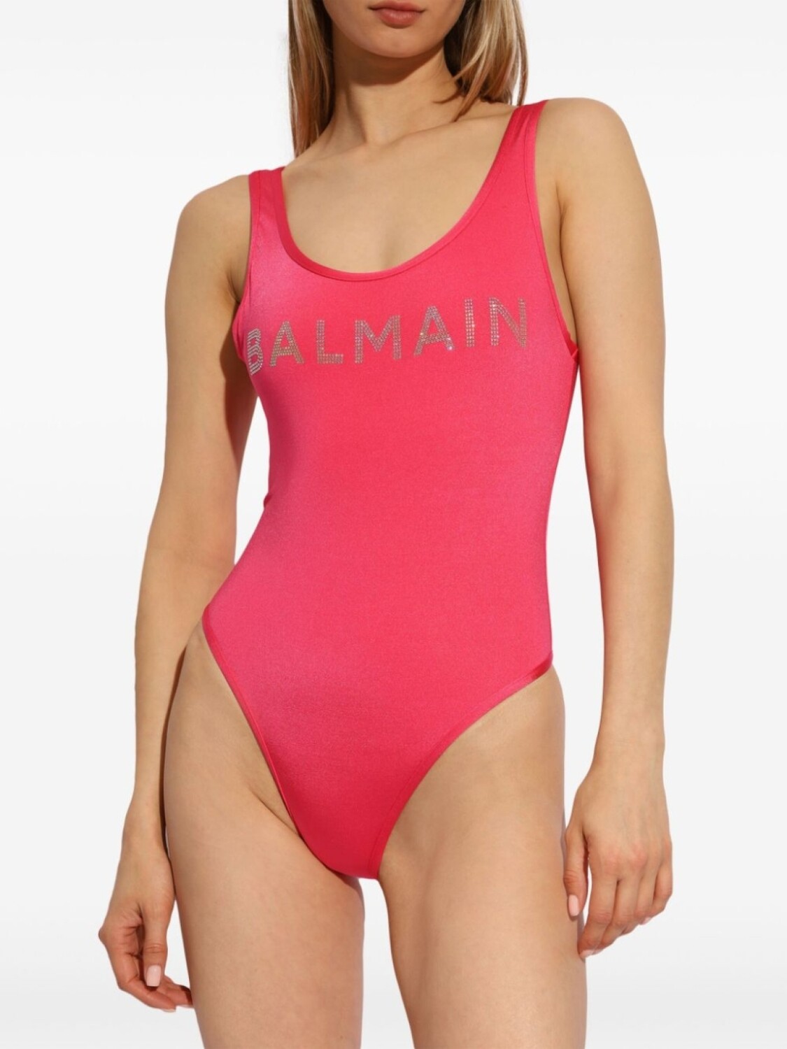

Balmain купальник с кристаллами, розовый