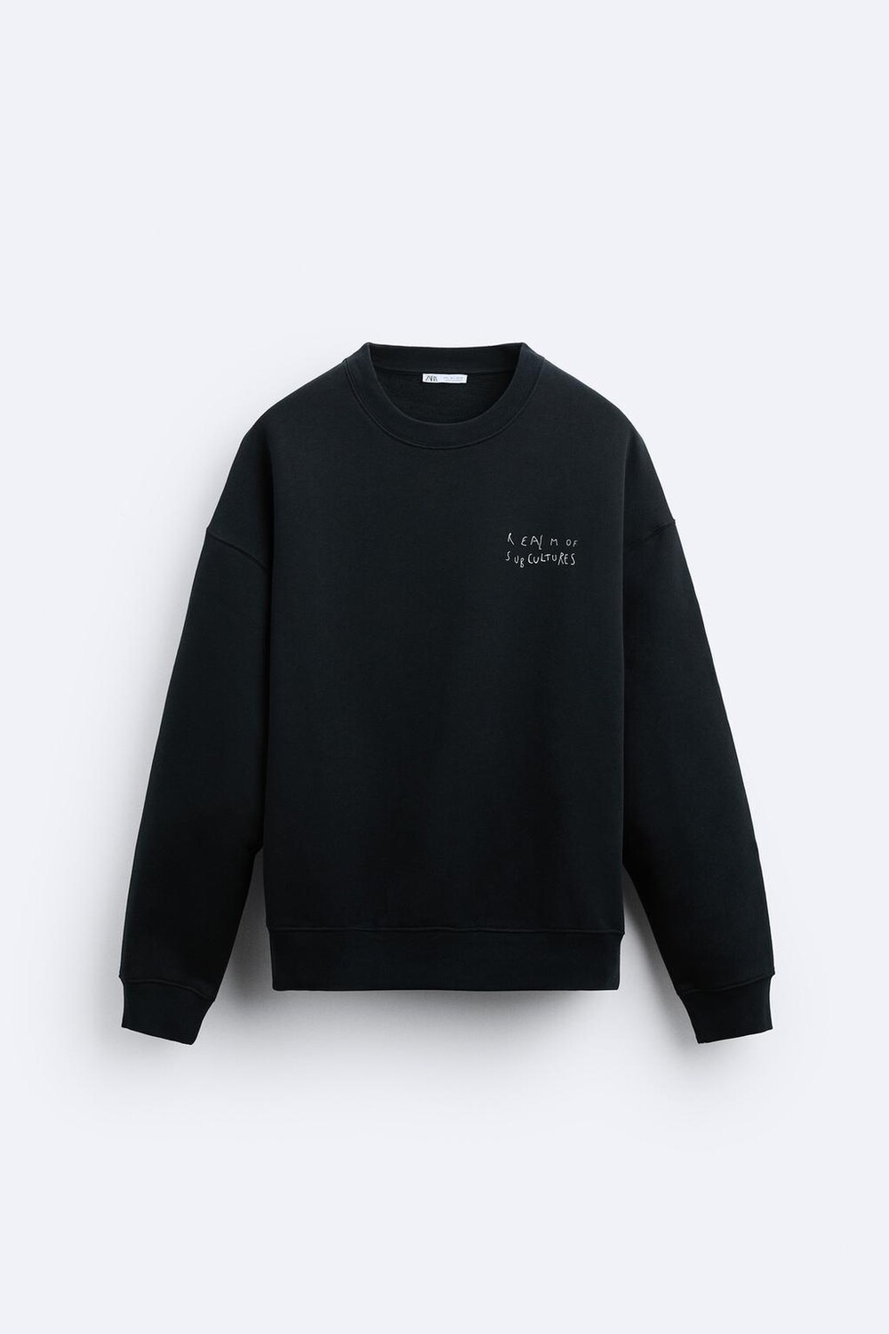 

Свитшот с принтом ZARA, черный