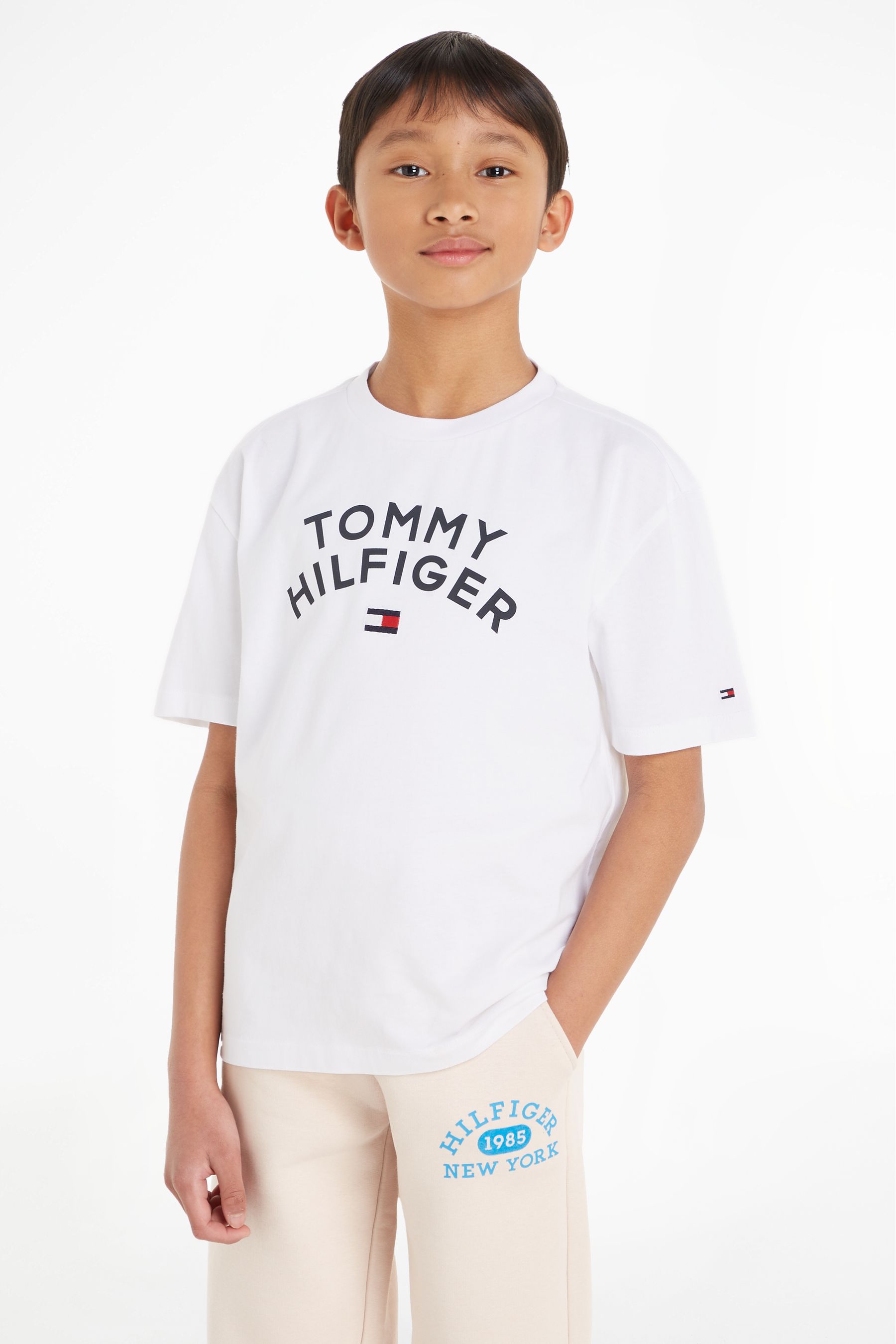 

Детский флаг футболка Tommy Hilfiger, белый