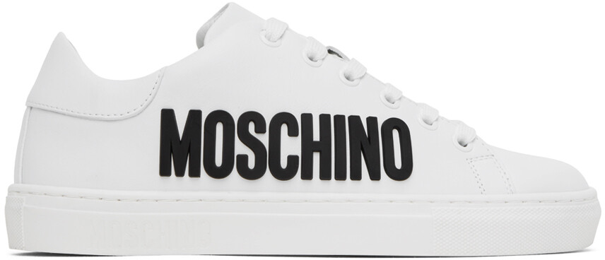 

Moschino Белые кроссовки с логотипом