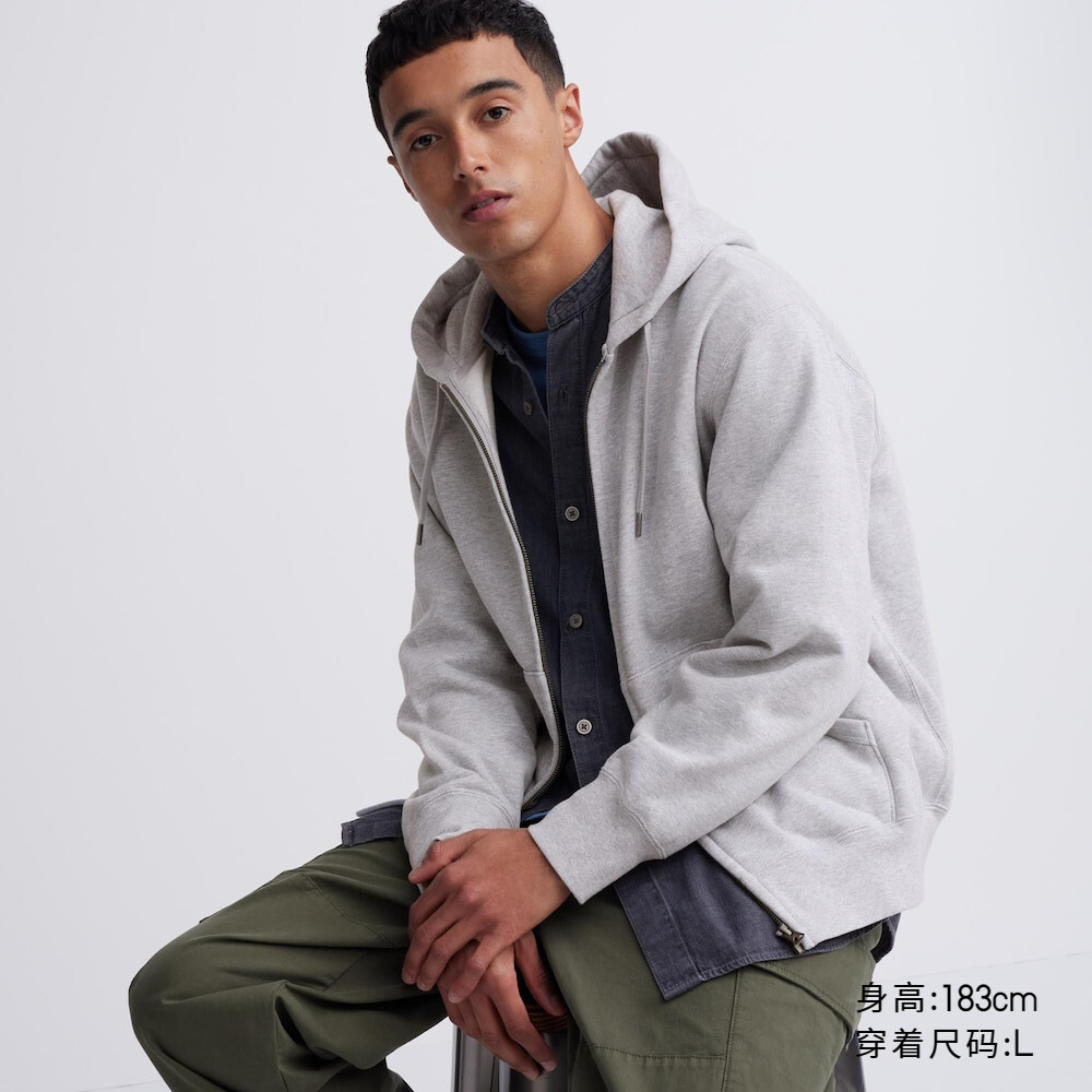 

Предпродажа Uniqlo, мужской и женский спортивный кардиган на молнии с капюшоном, толстовка с капюшоном, куртка