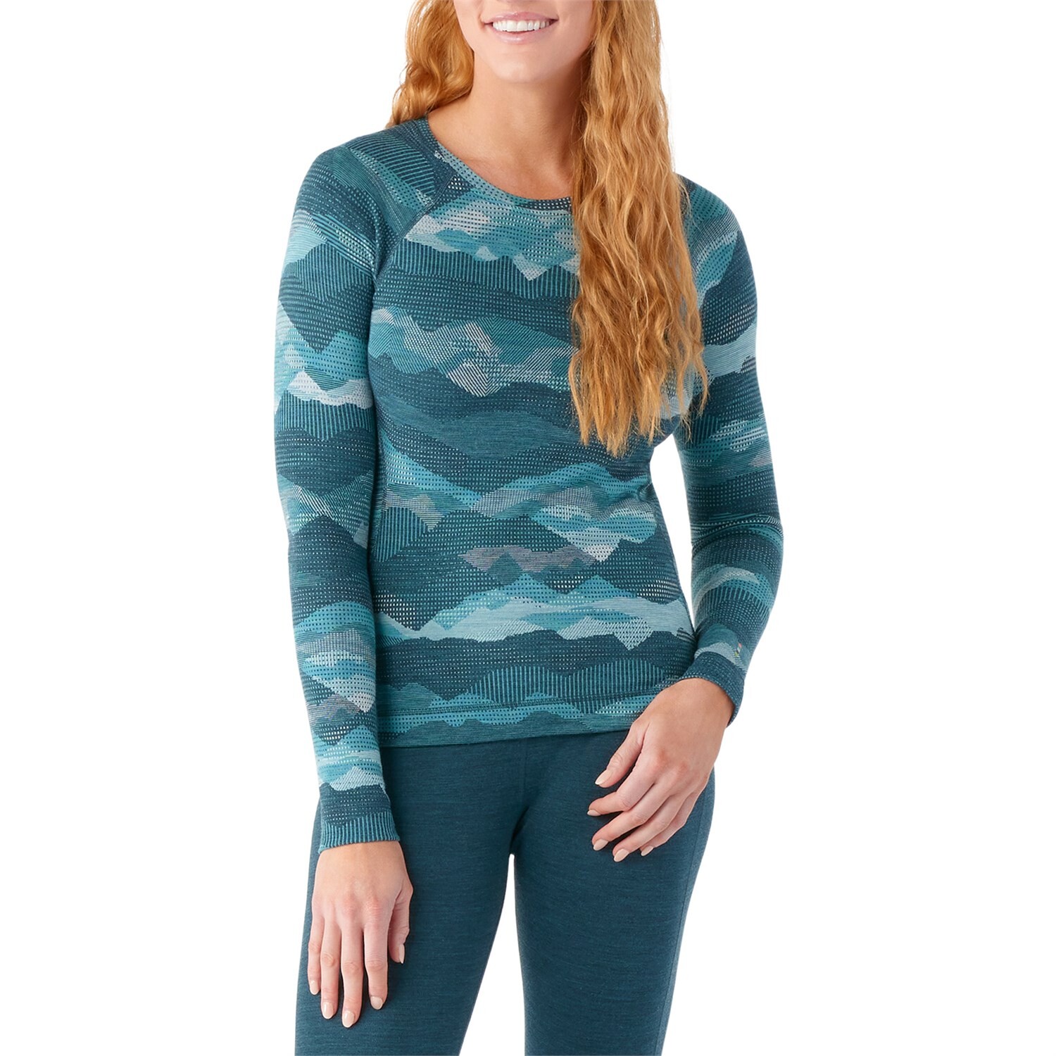

Утпленный топ Smartwool Classic Thermal Merino Base Layer, синий