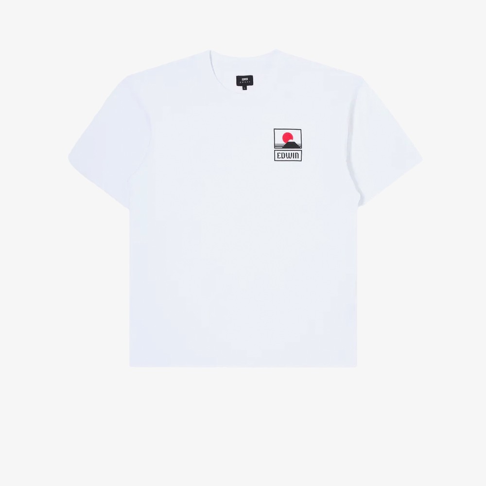 Футболка Sunset On Mt Fuji T-Shirt 'White Garment Washed' Edwin Jeans, белый edwin dan