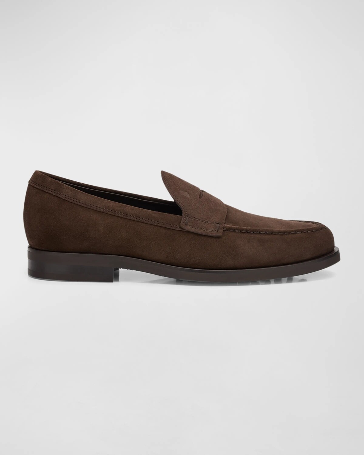 

Мужские замшевые мокасины-пенни-лоферы Tod's, цвет Dark Brown