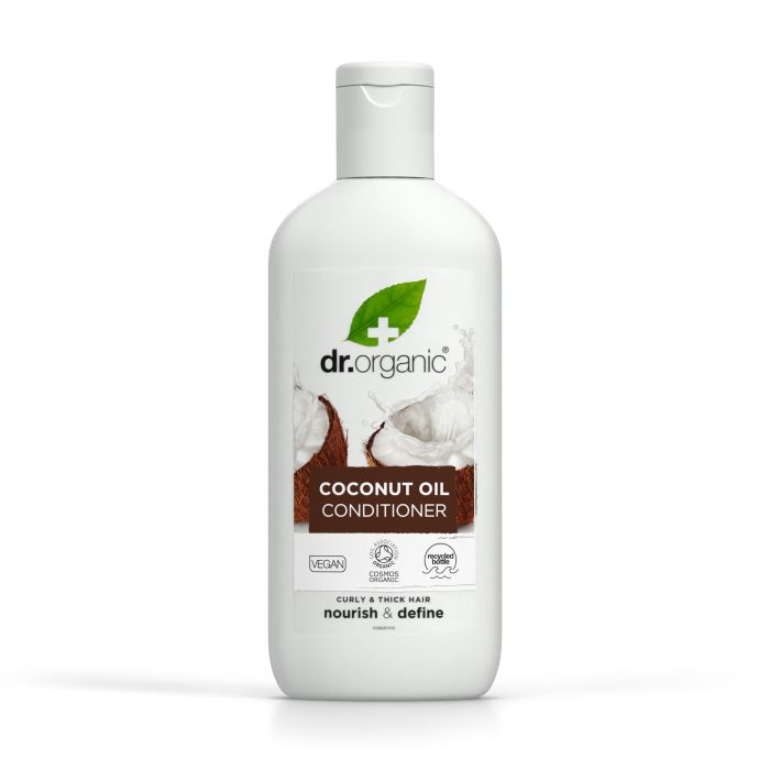 Кондиционер для волос Coconut Oil Acondicionador Dr Organic, 265 ml шампунь с кокосовым маслом для густых и вьющихся волос с кокосовым маслом maui moisture curl quench