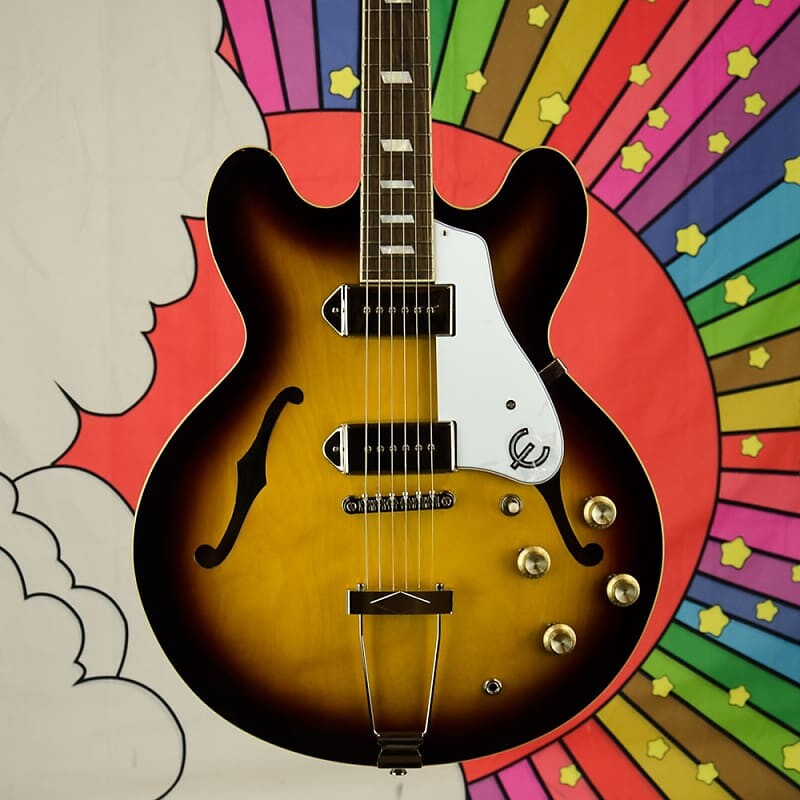 

Электрогитара Epiphone Casino Hollowbody Electric Guitar - Vintage Sunburst, Gig Bag