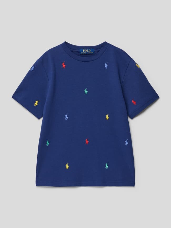 

Футболка с логотипом Polo Ralph Lauren, темно-синий